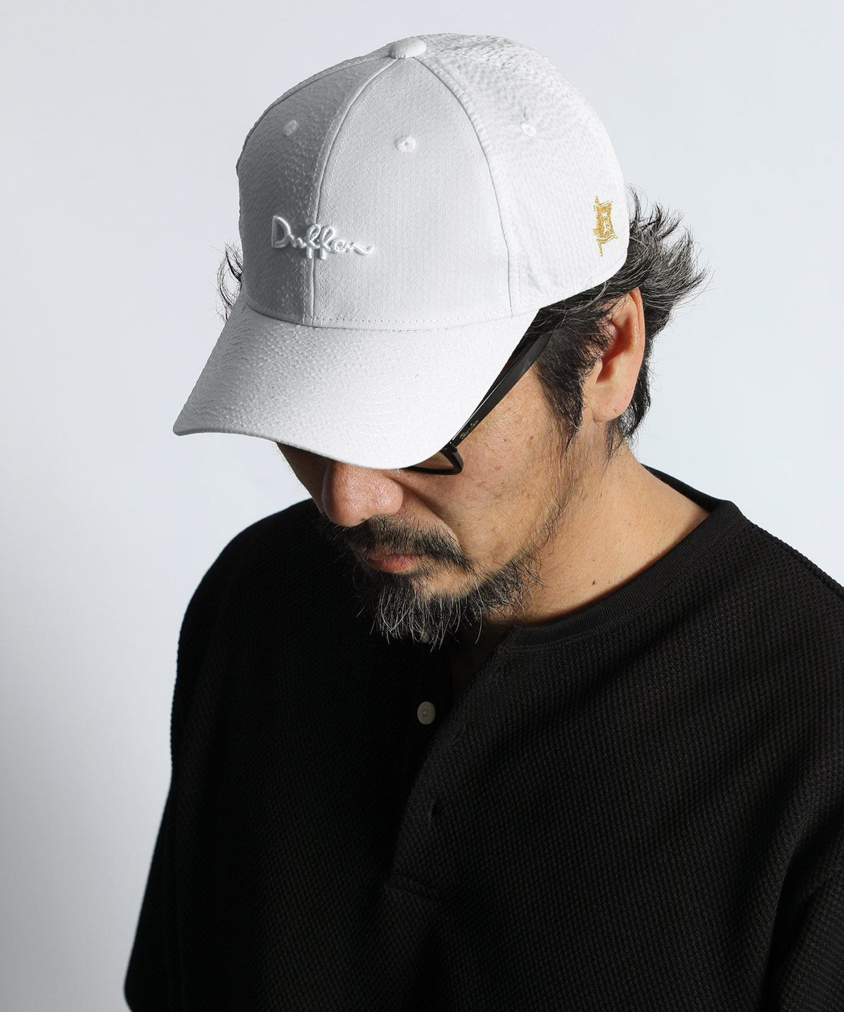Seersucker material baseball cap
