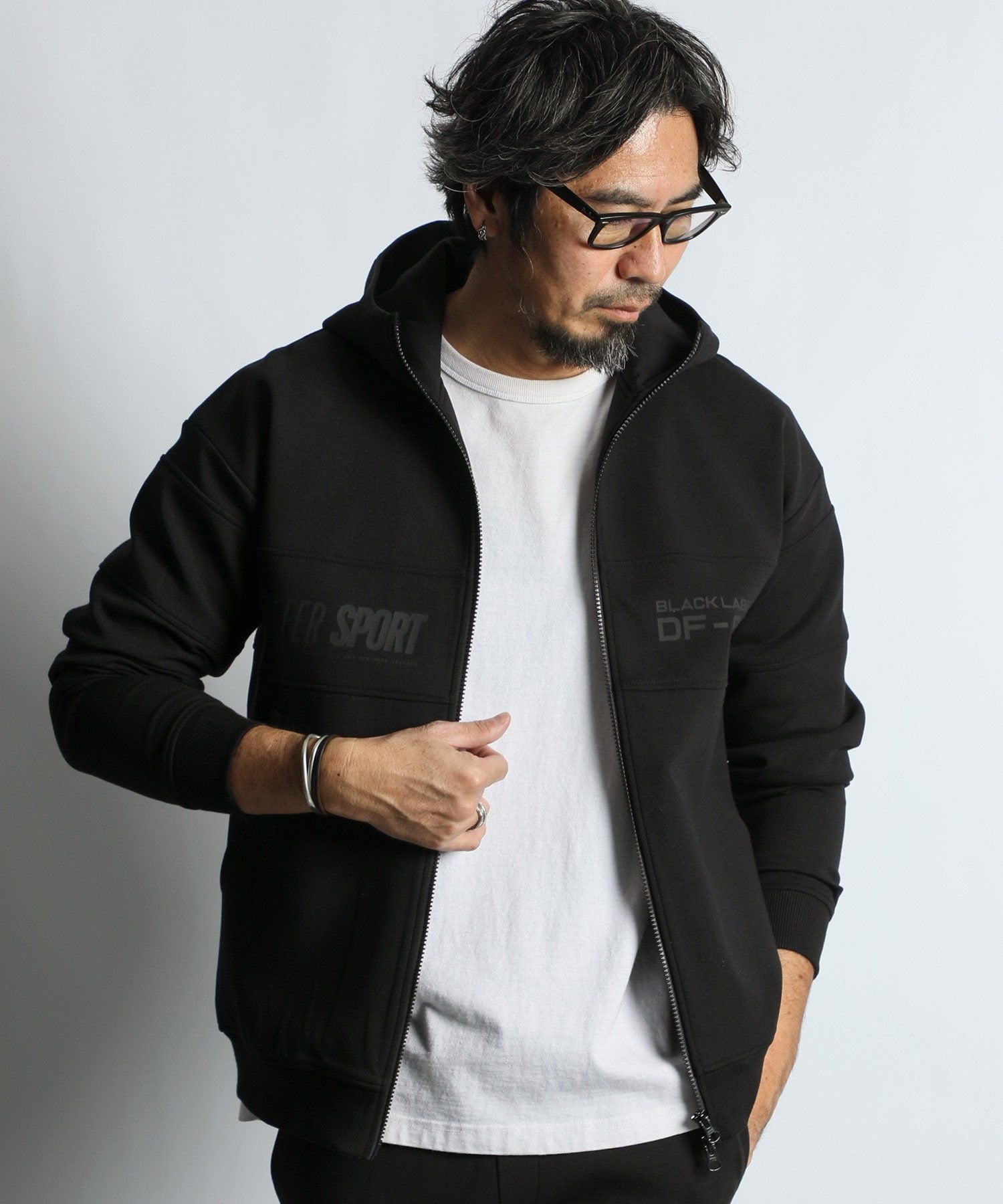〔BLACK LABEL〕：セットアップ対応 ソロナ スタンドパーカー