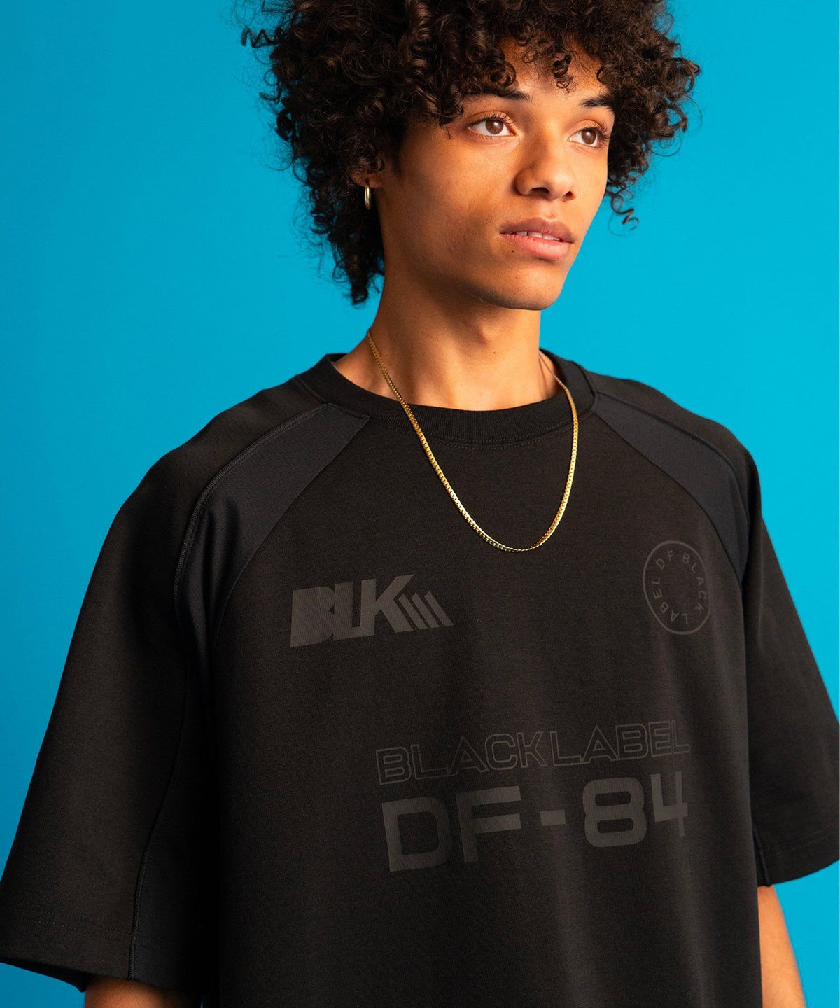 〔BLACK LABEL〕：ソロナポンチ メッシュパネル ゲームTEE