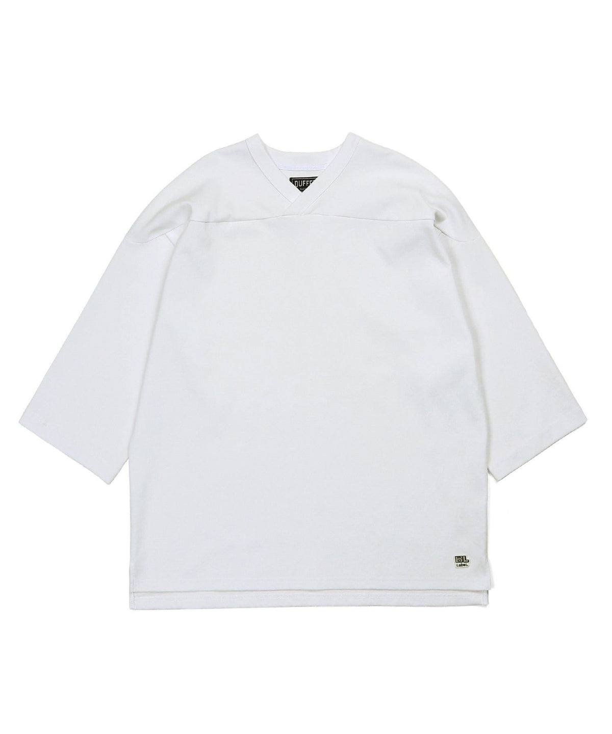 〔BLACK LABEL〕：ソロナポンチ フットボール VネックTEE