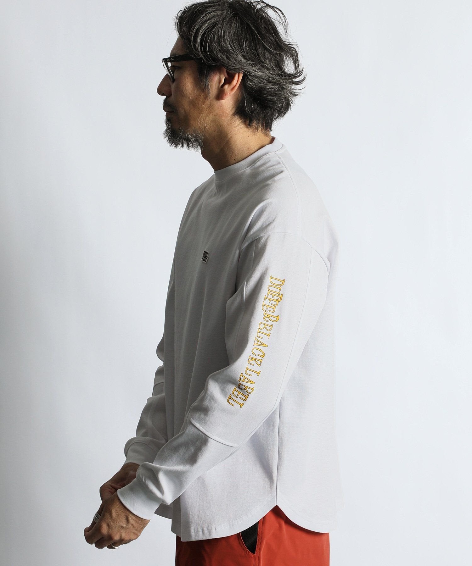 〔BLACK LABEL〕：ソロナポンチ プリント ロングスリーブTEE