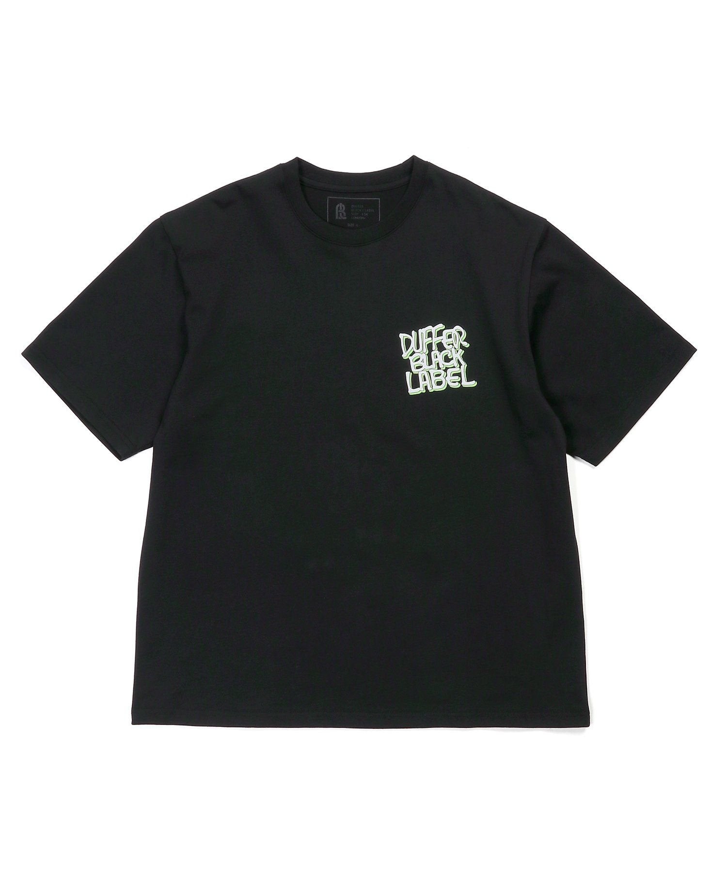 〔BLACK LABEL〕：CVC天竺 速乾 ネオンロゴTEE