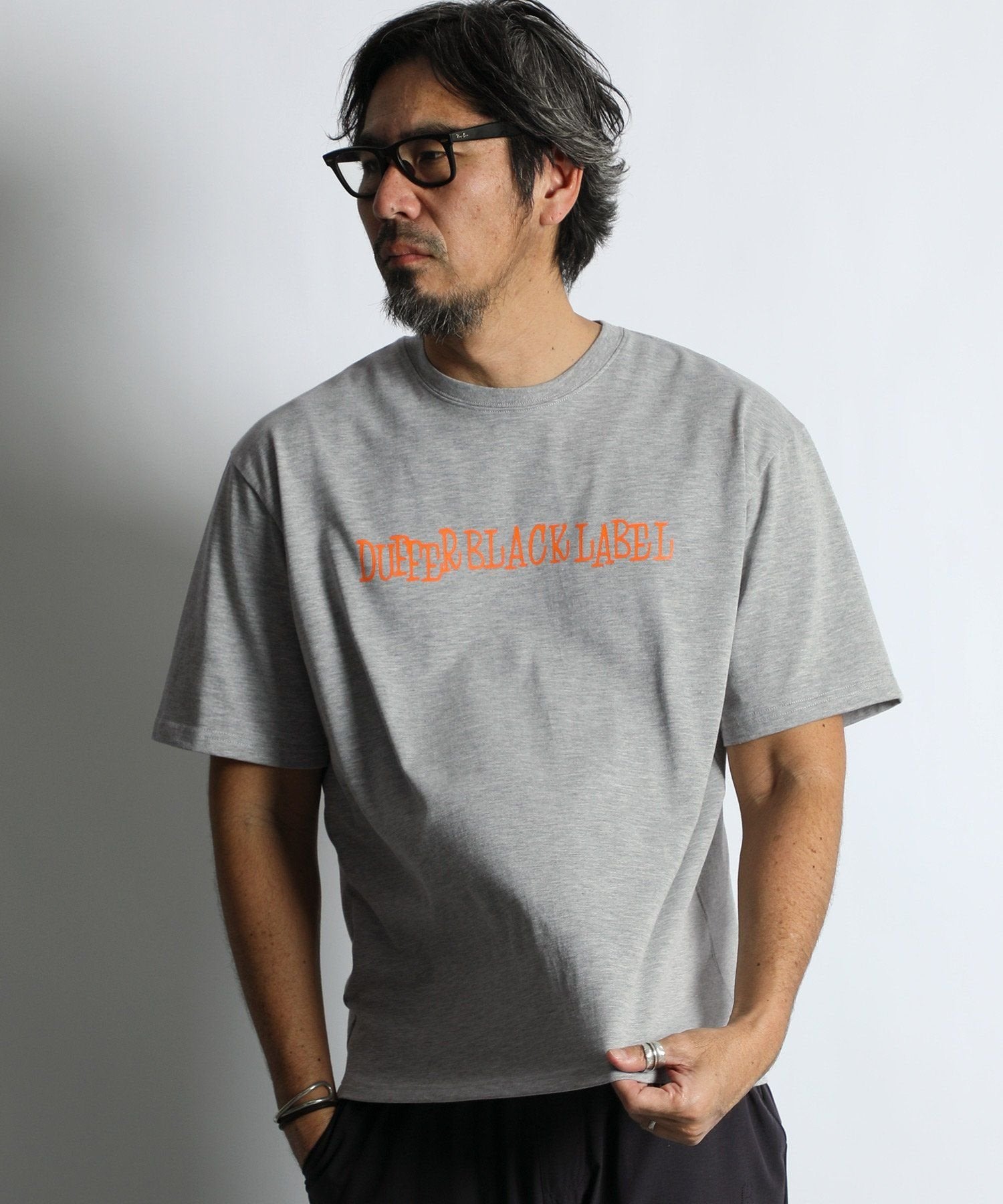 〔BLACK LABEL〕：CVC天竺 速乾 90sロゴTEE