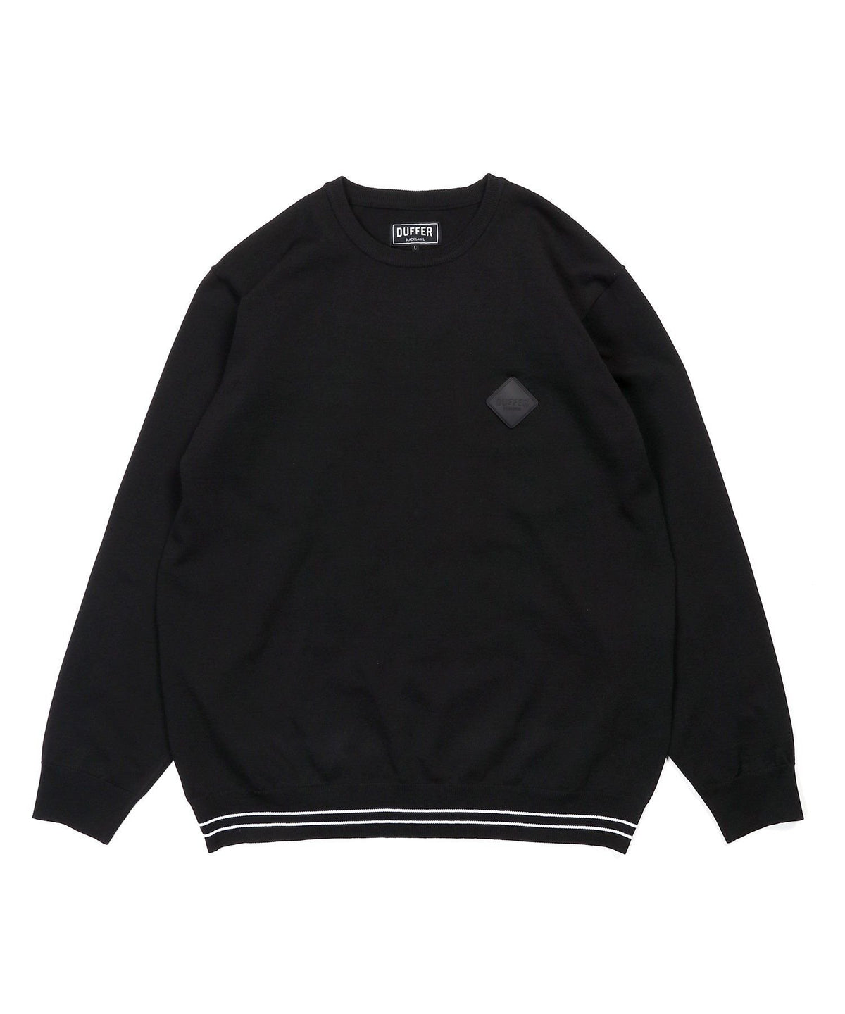 〔BLACK LABEL〕：自宅で洗える ジャガードロゴニット