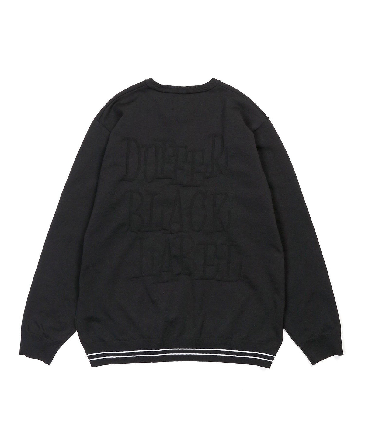 〔BLACK LABEL〕：自宅で洗える ジャガードロゴニット