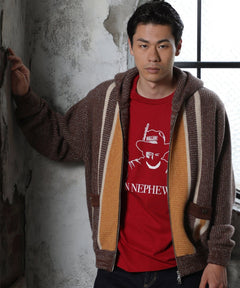 〔The DUFFER N NEPHEWS〕：ジップアップ ニットパーカー