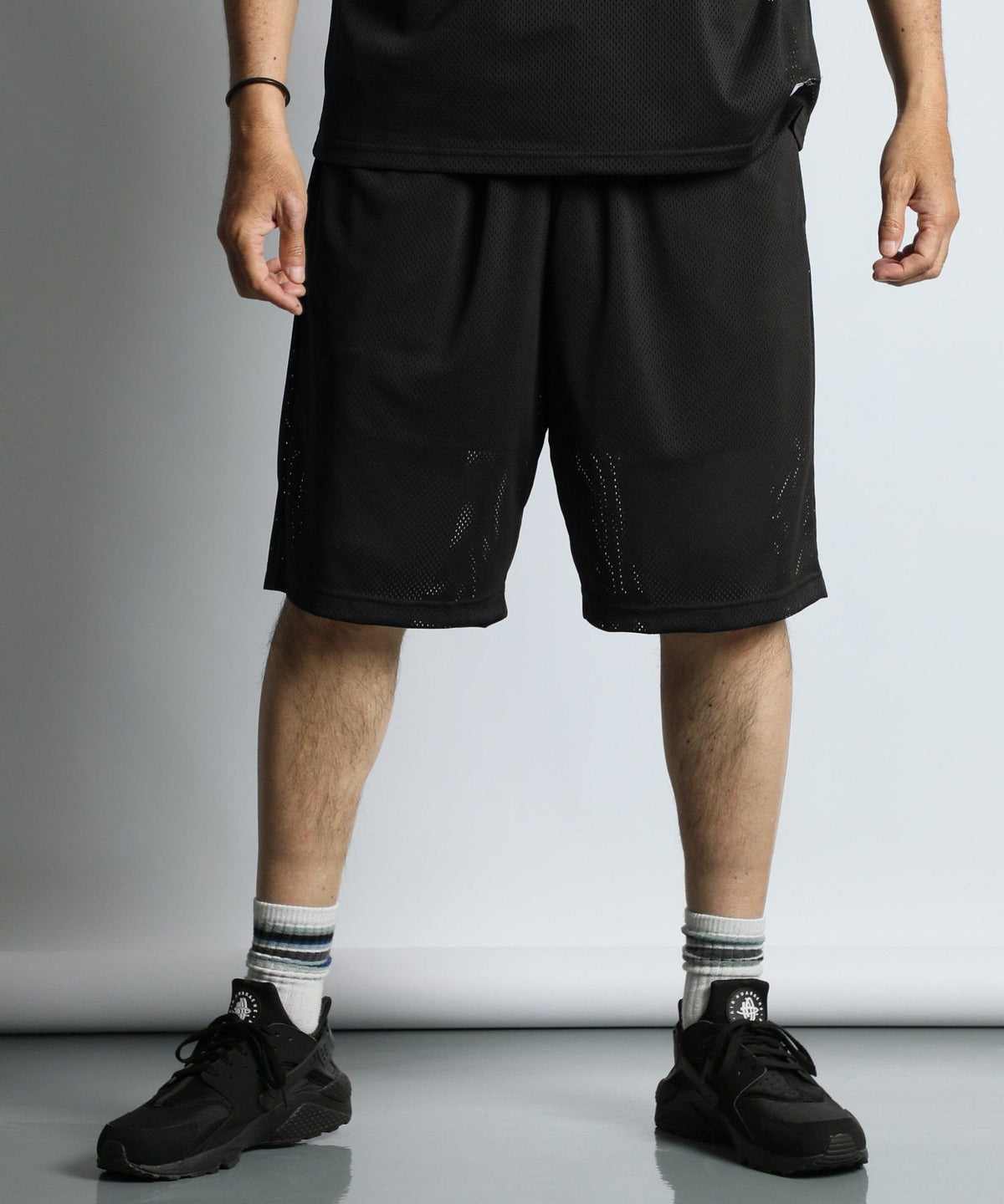 〔BLACK LABEL〕：セットアップ対応 ラッセルアスレティック別注 メッシュショーツ