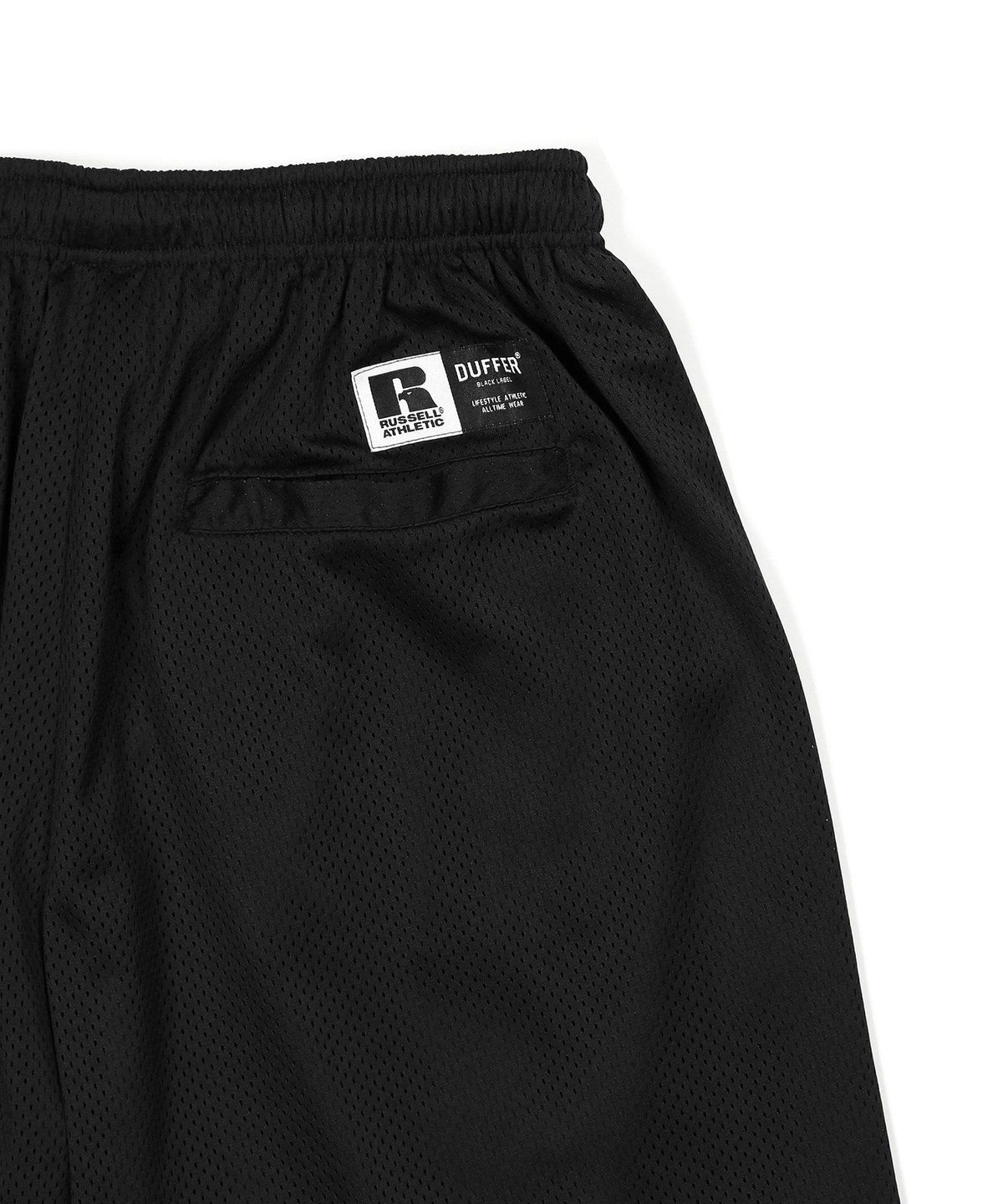 〔BLACK LABEL〕：セットアップ対応 ラッセルアスレティック別注 メッシュショーツ