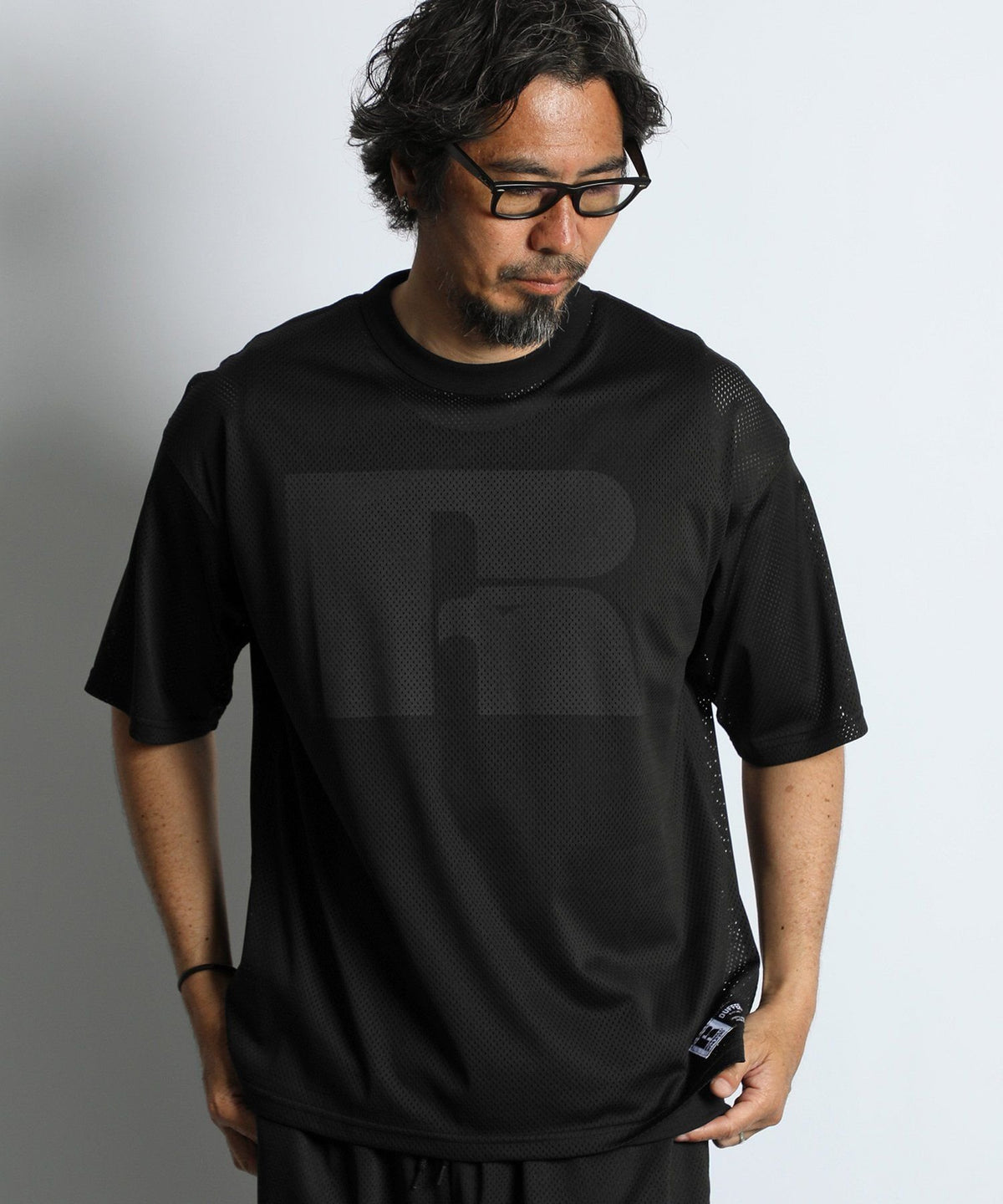 〔BLACK LABEL〕：セットアップ対応 ラッセルアスレティック別注 メッシュTシャツ