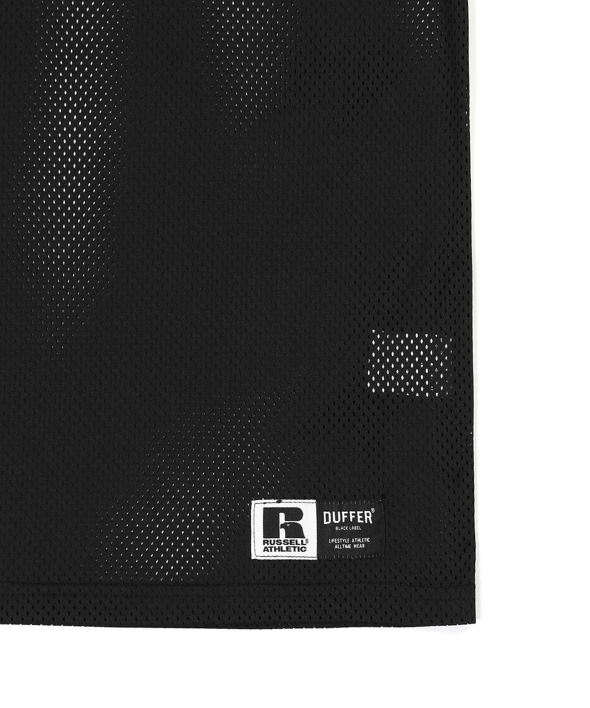 〔BLACK LABEL〕：セットアップ対応 ラッセルアスレティック別注 メッシュTシャツ