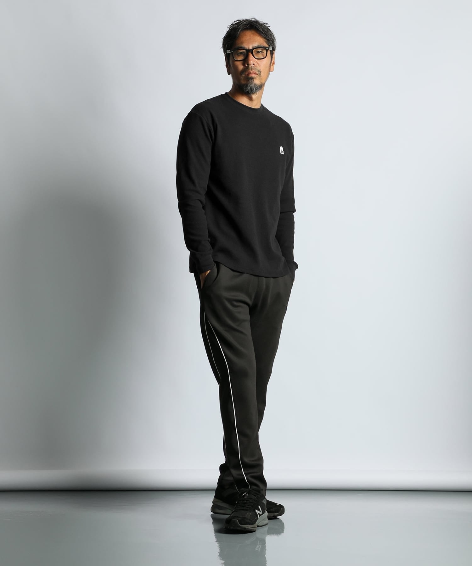 ワッフル素材 ロングスリーブTシャツ ロンT