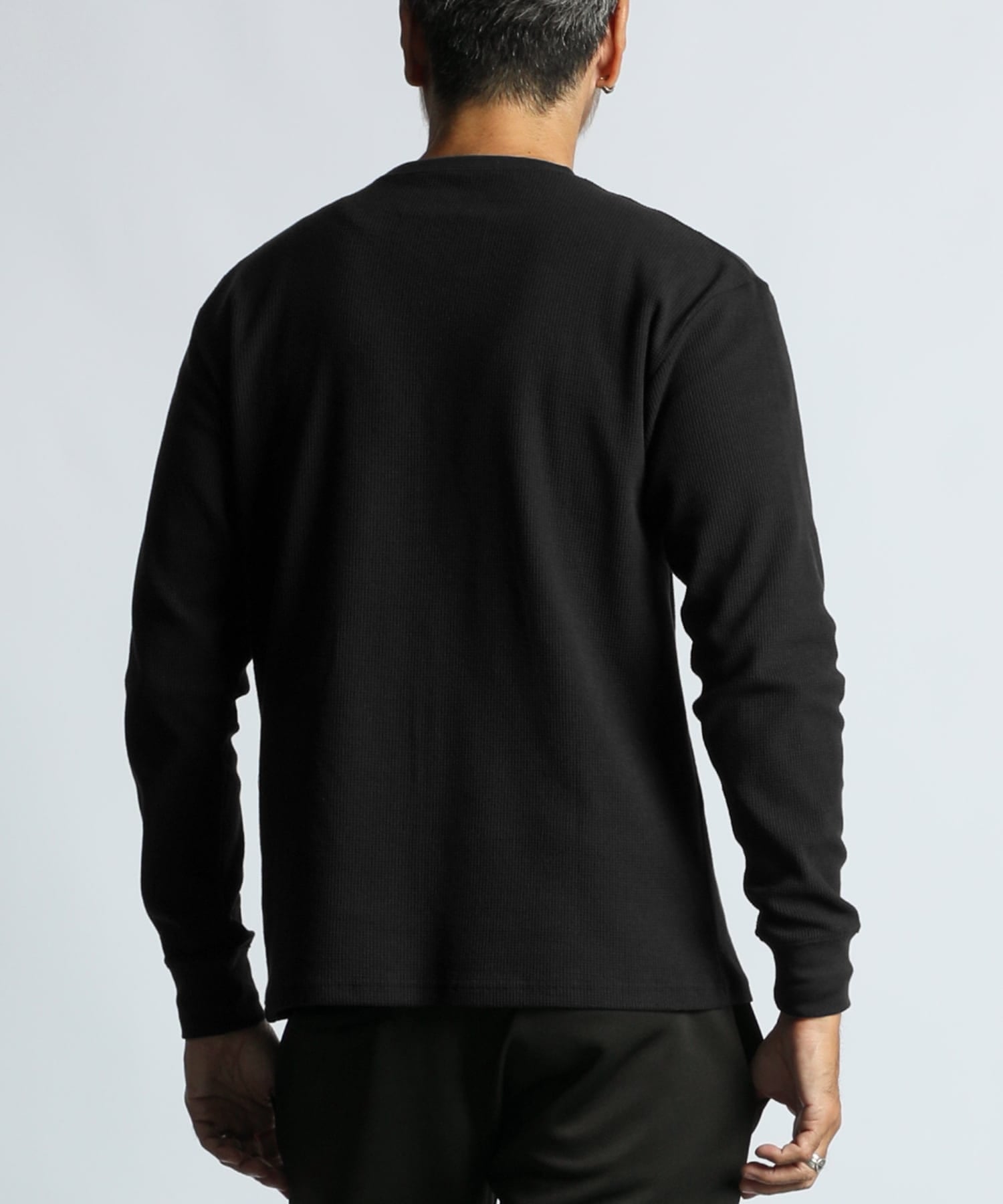 ワッフル素材 ロングスリーブTシャツ ロンT