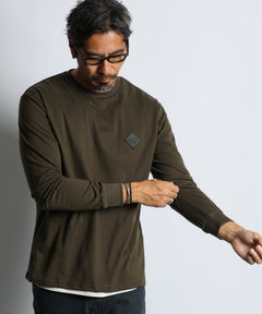 〔BLACK LABEL〕：速乾 コットンポリエステル天竺 ベーシック長袖Tシャツ