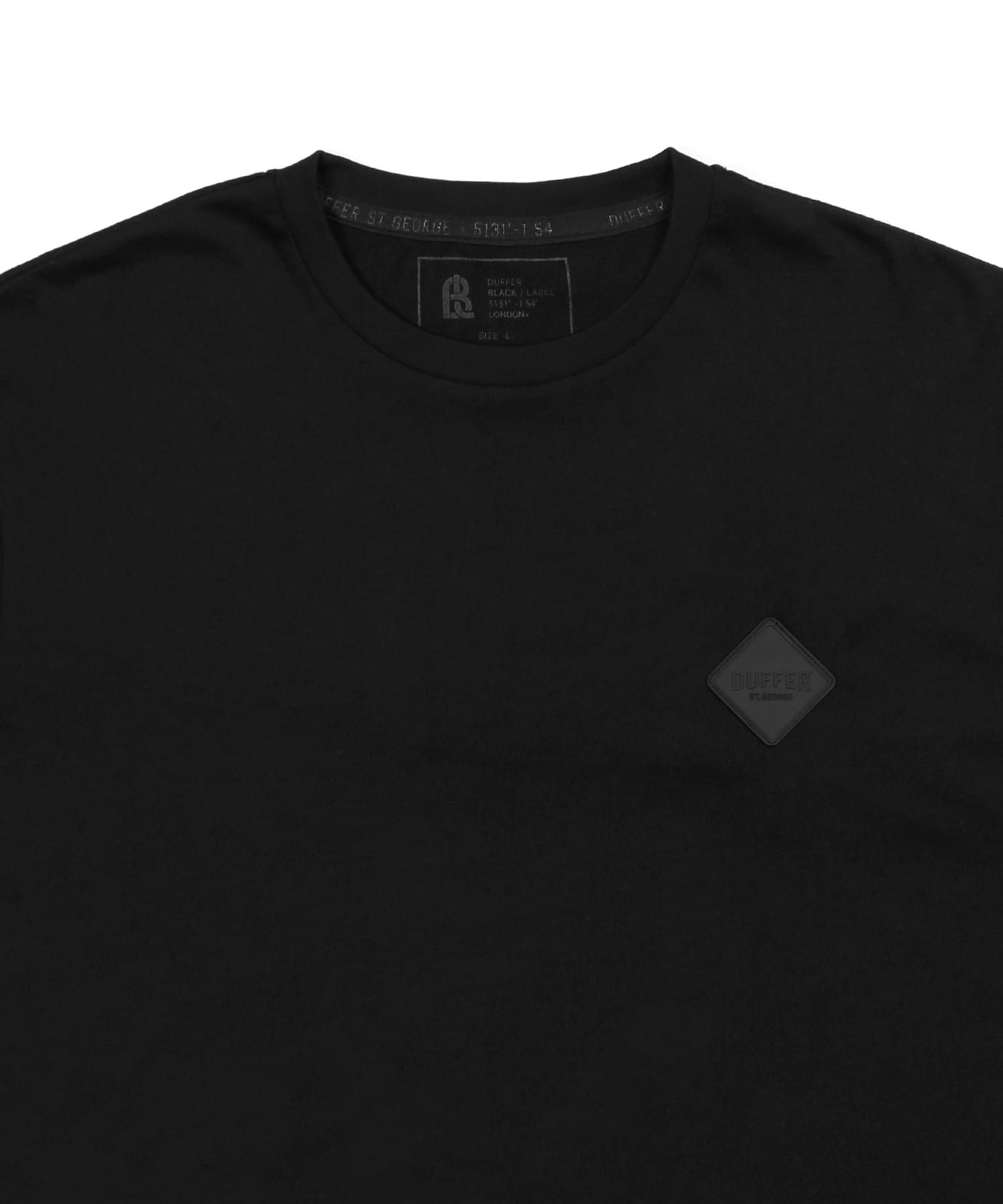 BLACK LABEL〕：速乾 コットンポリエステル天竺 ベーシック長袖Tシャツ