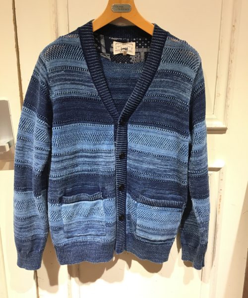 【Safari 3月号掲載】INDIGO KNIT GRADATION MESH CARDIGAN