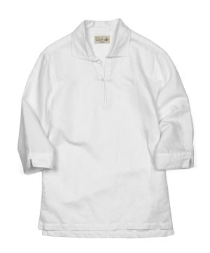 LINEN 3Q SKIPPER SHIRT： 7分袖スキッパーシャツ