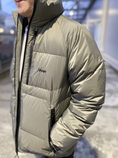 NANGA×DUFFER ナンガ別注 スタンドカラー ダウンジャケット-