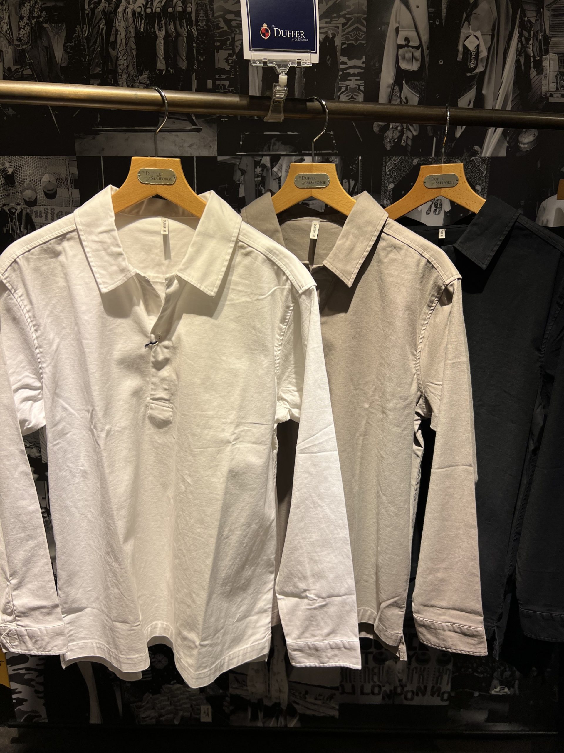 ちぃページ 綿麻素材 7分袖 スキッパーシャツ ｜The DUFFER of St.GEORGE