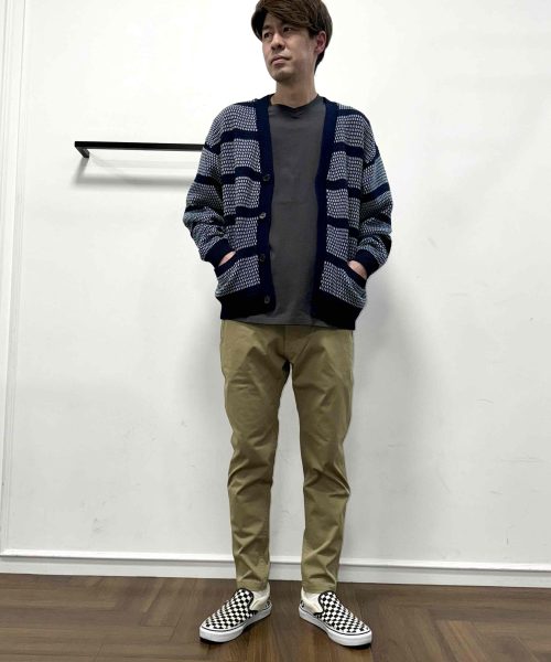 【25SS】タックボーダーカーディガンコーデ【INDIGOLABEL】