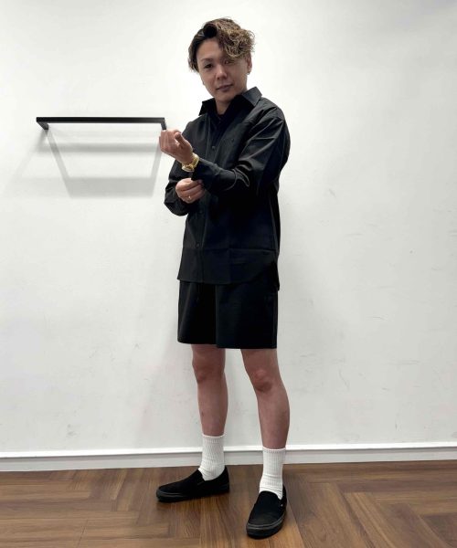 【25SS】シアサッカーシャツセットアップコーデ【BLACK】
