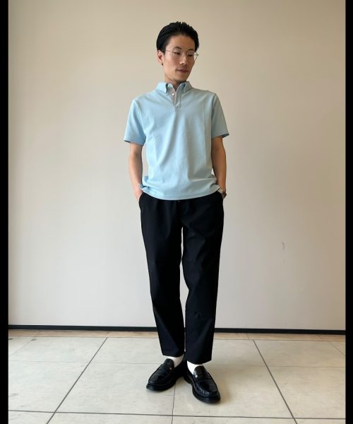 【COLL FIBER PLATING SHIRT-polo-】