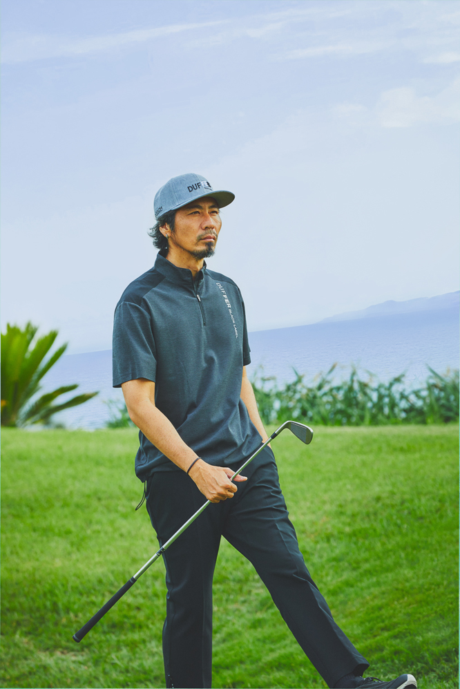 STAND HALF ZIP SET UP TEE GRAY