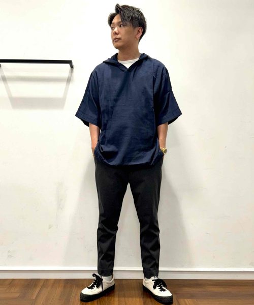 【25AW】ガーゼメキシカンパーカーコーデ【NAVY】