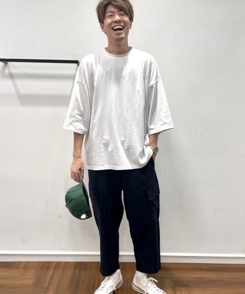 【25AW】クロップドカーゴカジュアルコーデ【NAVY】
