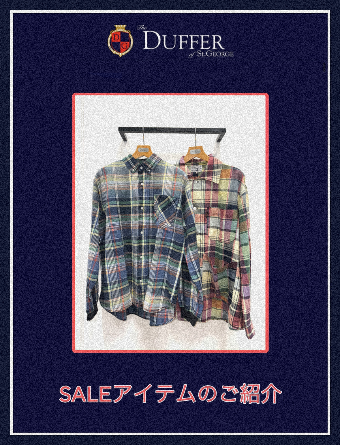 25SS】[INDIGO LABEL]：インディゴ マドラスチェックアイテム【SALE22