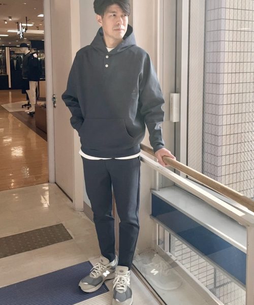 【25AW】「AIR FLEX」ヘンリーネック パーカーセットアップコーデ【AIR FLEX裏毛】