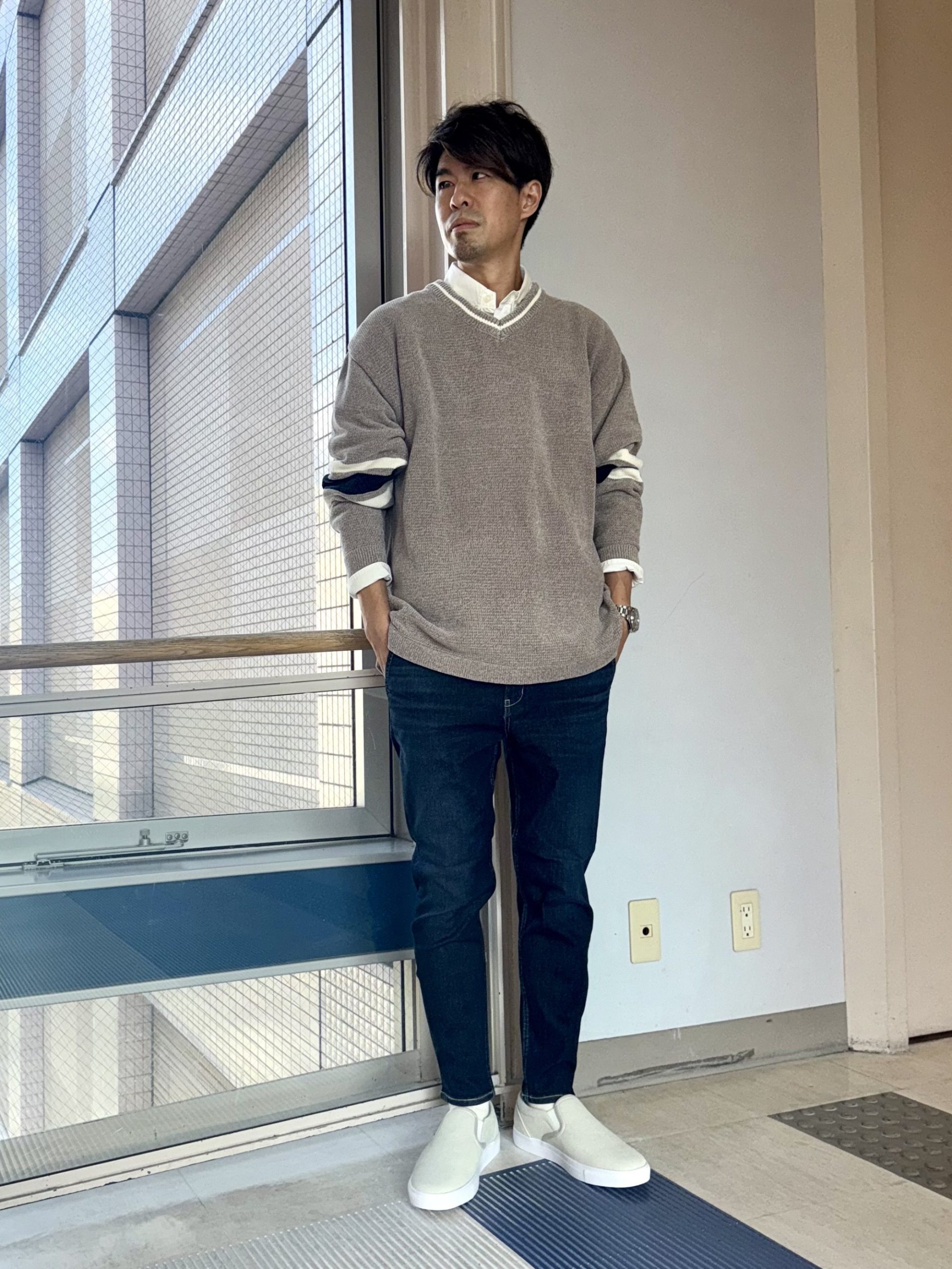 25AW】フットボールデザイン モールニットコーデ【BEIGE】 – The