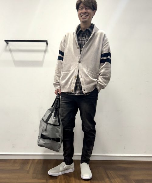 【25AW】モールニット ショールカラー カーディガンコーデ【BEIGE】