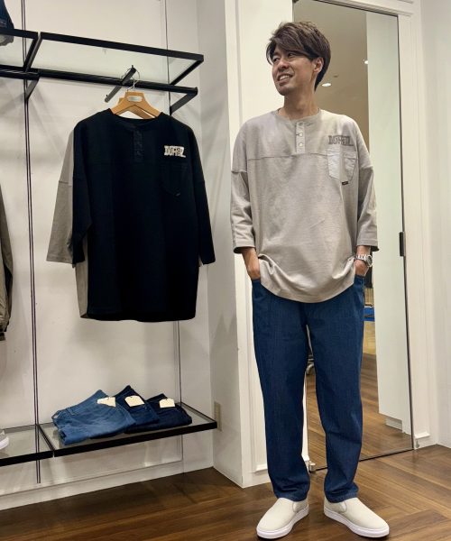 【25AW】DUFFERロゴヘンリーネックTコーデ【GRAY】