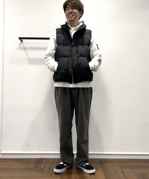 【25AW】ダウンベストモノトーンコーデ【BLACK】