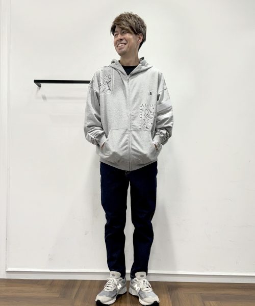 【25AW】ELEPHANT BRAND別注 ジップパーカーコーデ【GRAY】