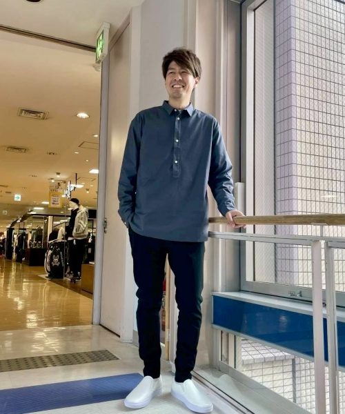 【25AW】バックサテン ショートカラー プルオーバーシャツコーデ【CHARCOALGRAY】