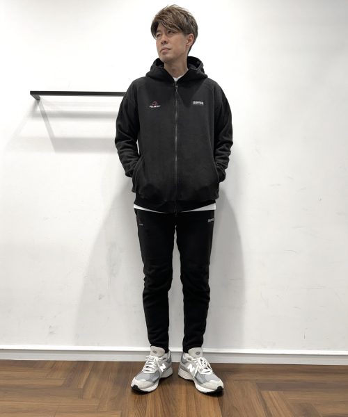 【25AW】POLARTEC フルジップ パーカーコーデ【BLACK】