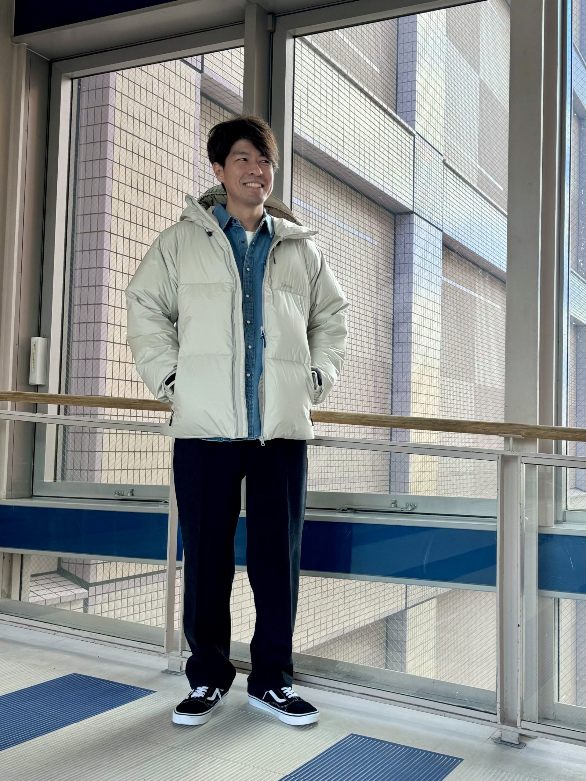 25AW】NANGA別注オーロラテックス ダウンジャケットコーデ【IVORY