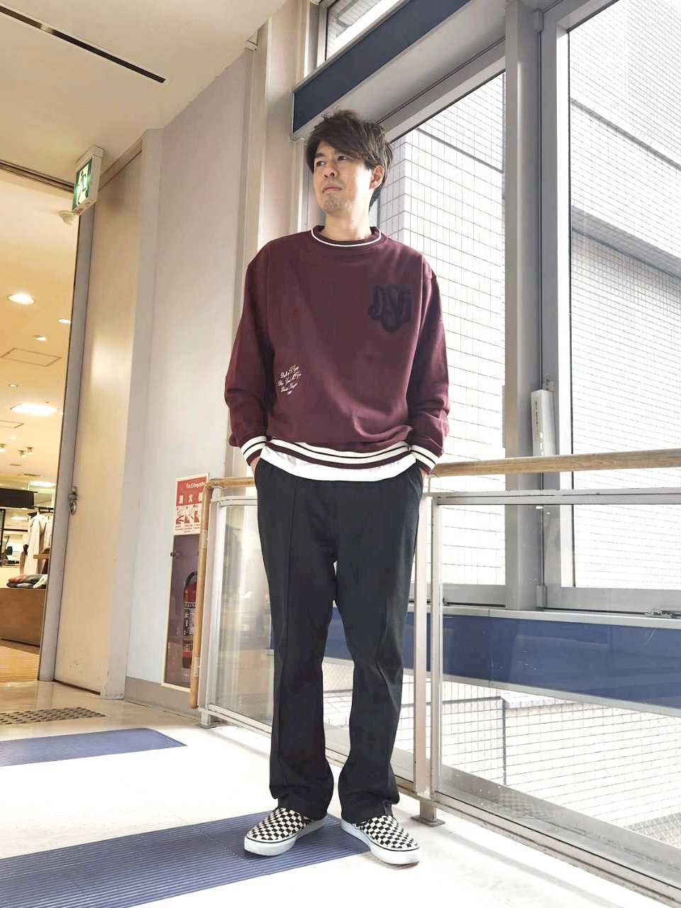 専用ページ 25AW】カレッジ クルーネック スウェットコーデ【burgundy】 – The