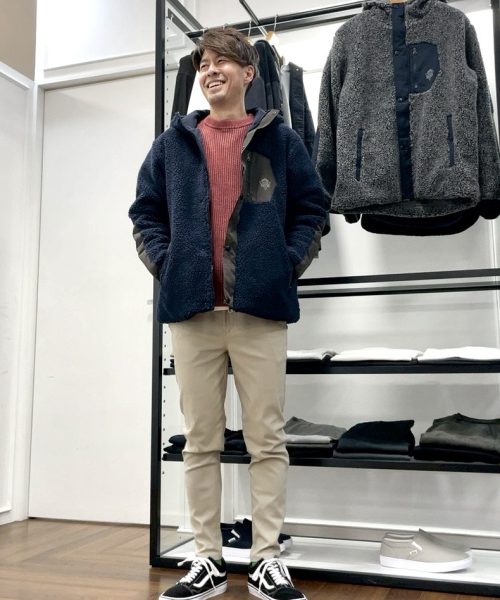 【25AW】フーディボアフリースコーデ【NAVY】