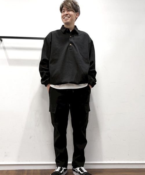 【25AW】ウールライクセットアップコーデ【BLACK】