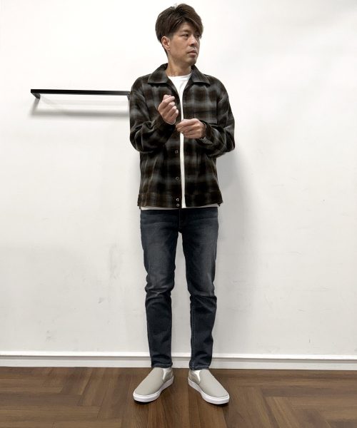 【25AW】オンブレチェックシャツコーデ【BLUE】