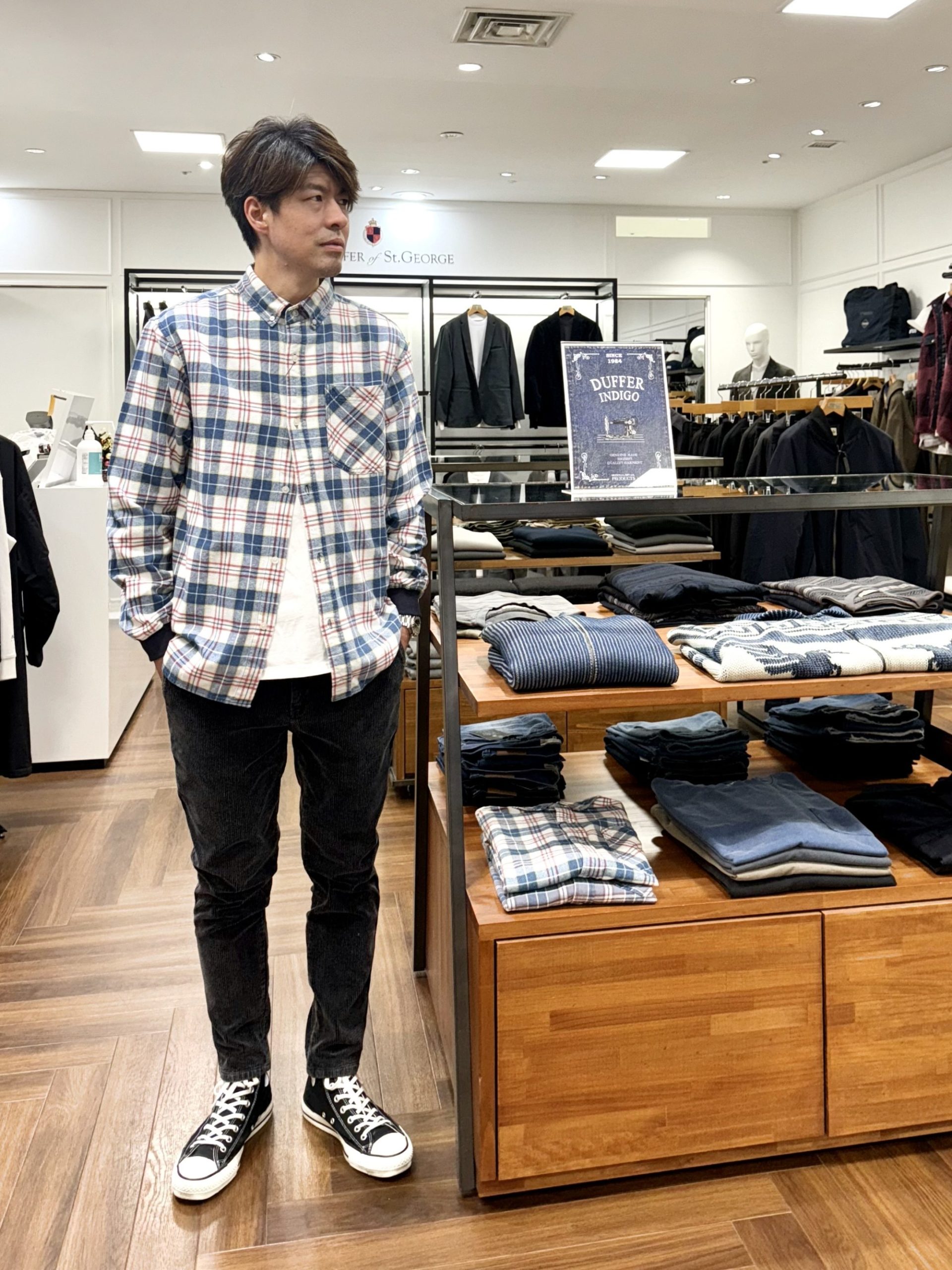 25AW】INDIGOLABELチェックシャツコーデ【NAVY】 – The DUFFER of St