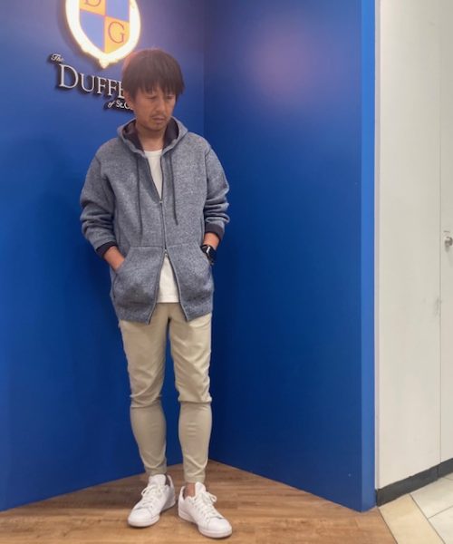 【DOUBLE FACE KNIT ZIP PARKA】