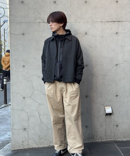 【SALE】テックツイード ショートブルゾン