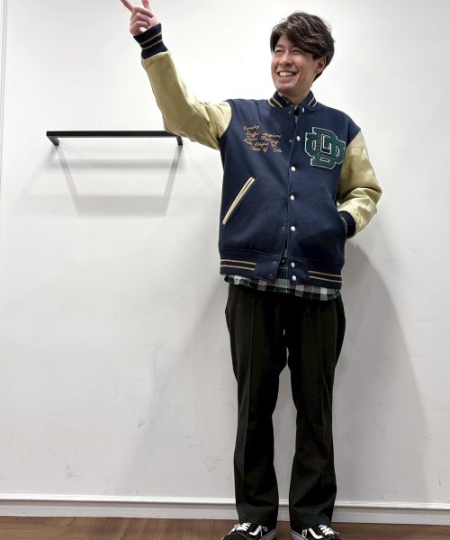 【25AW】バーシティジャケット コーデ【NAVY】