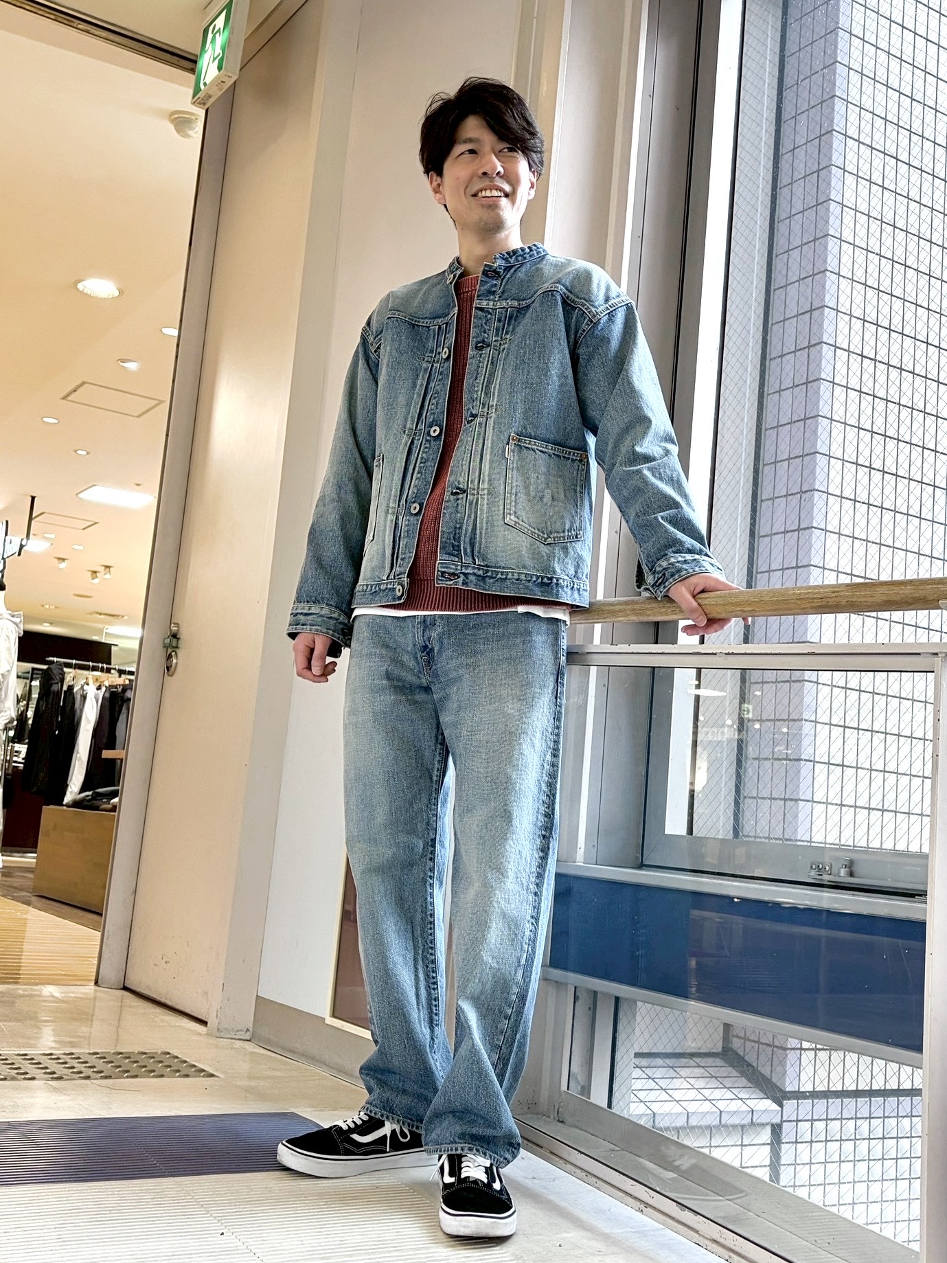 26SS】岡山デニム バンドカラー セットアップコーデ【LIGHTINDIGOBLUE