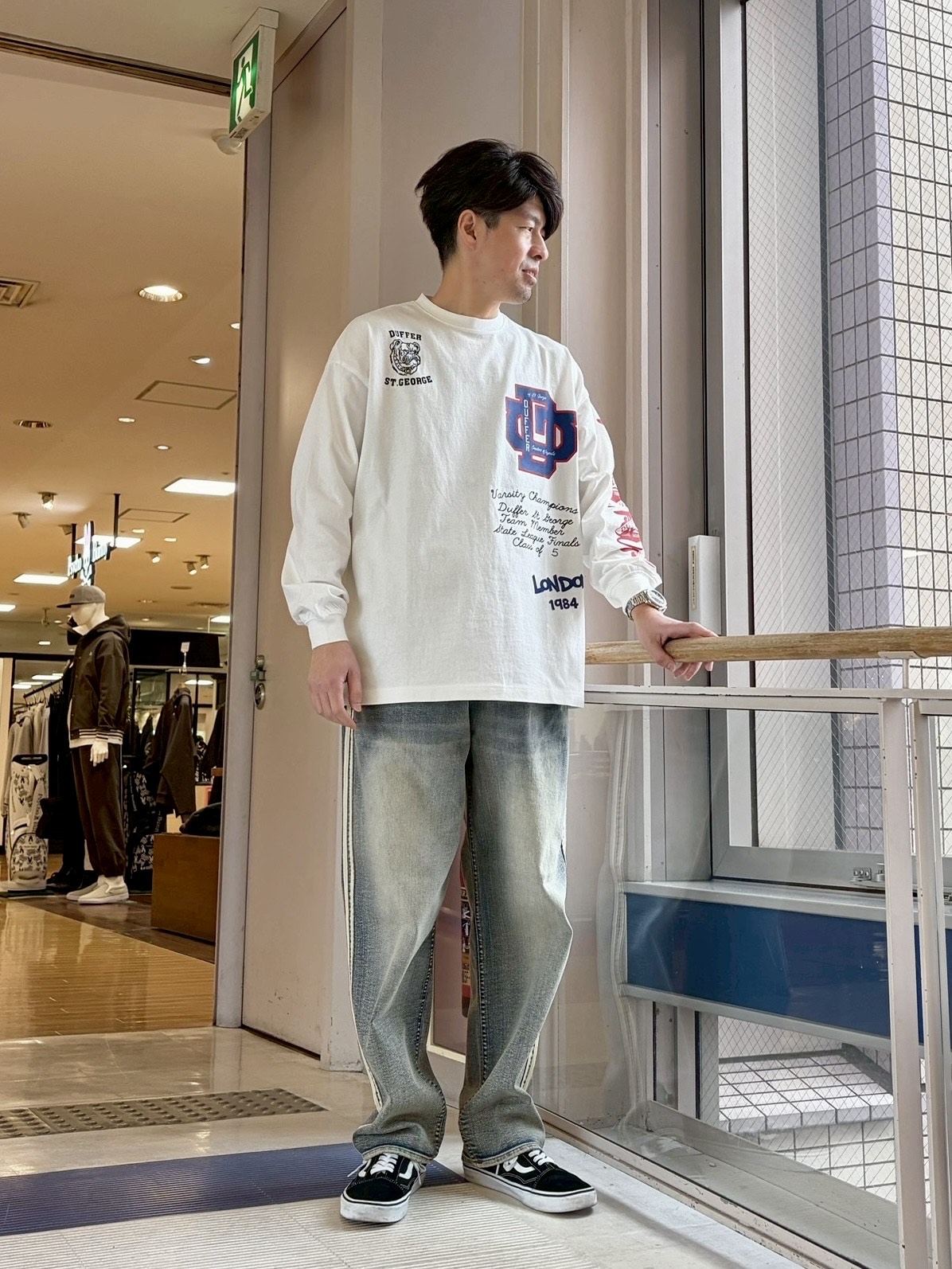 26SS】ダファー アーカイブ ロゴTシャツストリートコーデ【WHITE