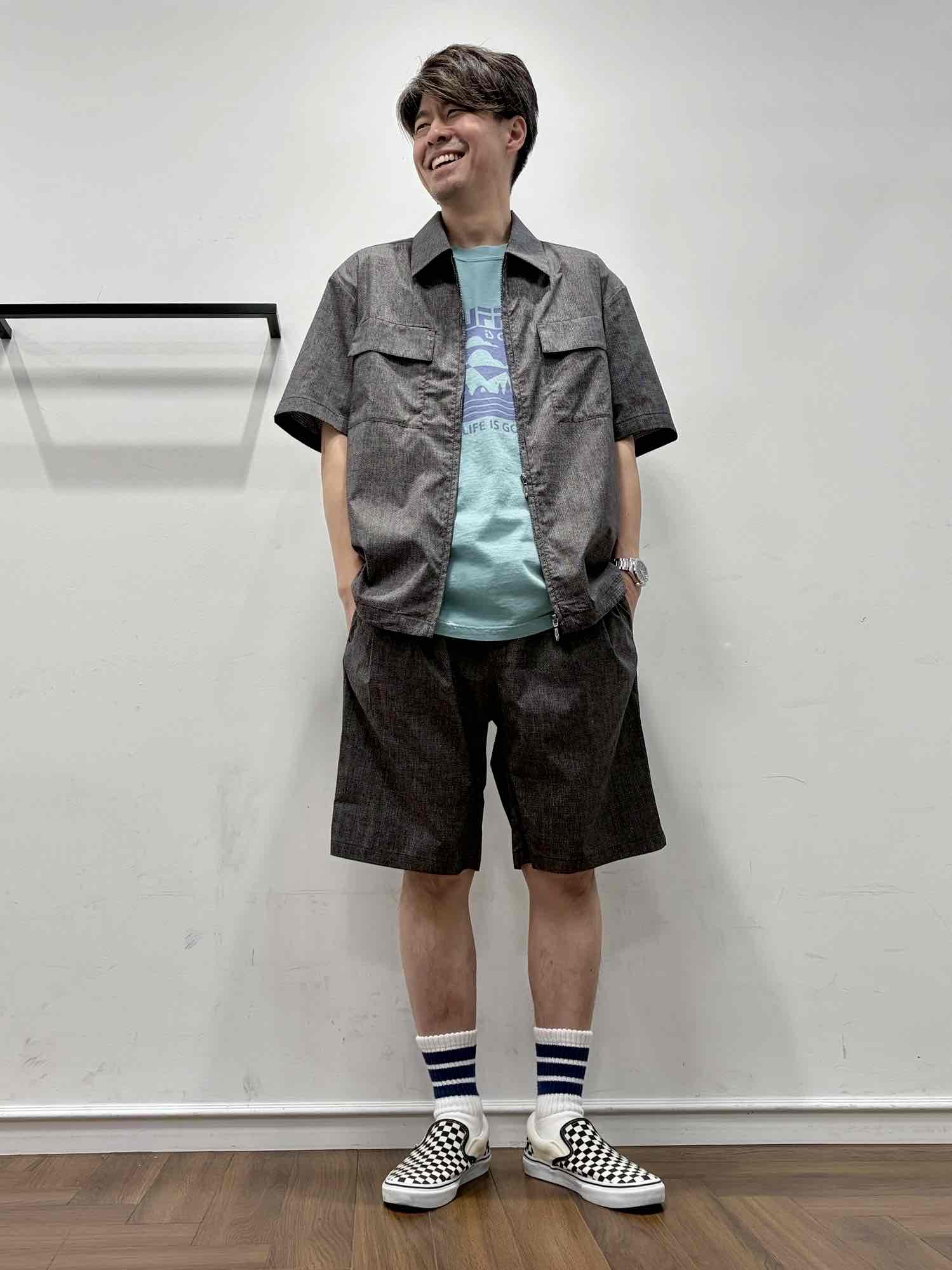 26SS】ドットメッシュシャツセットアップコーデ【GRAY】 – The DUFFER
