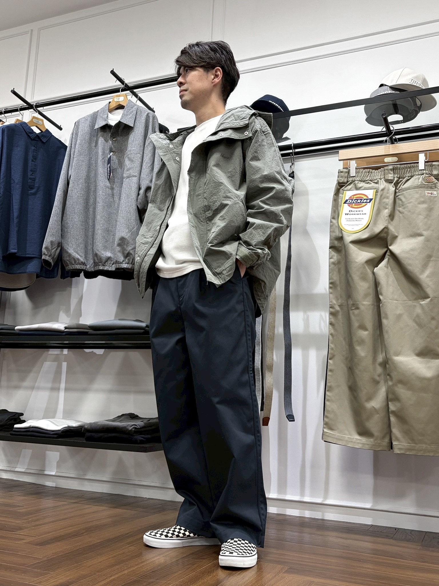 ネイビー 2WAY ストレートパンツ 26SS】Dickies別注ワイドストレートパンツコーデ【NAVY】 – The DUFFER
